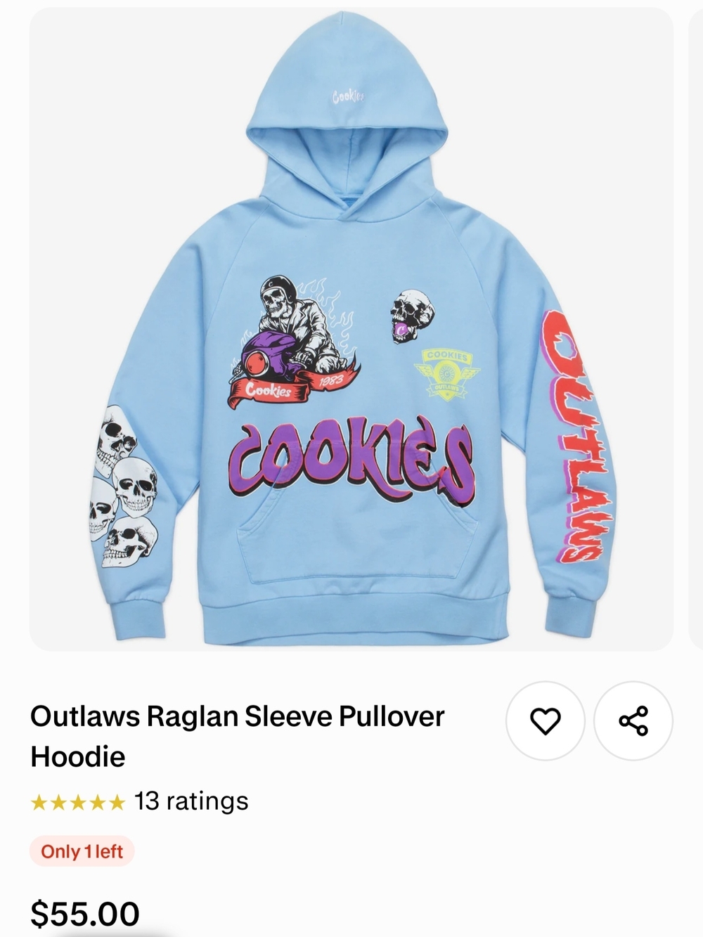 Cookies Outlaws Graphic Hoodie & Hat